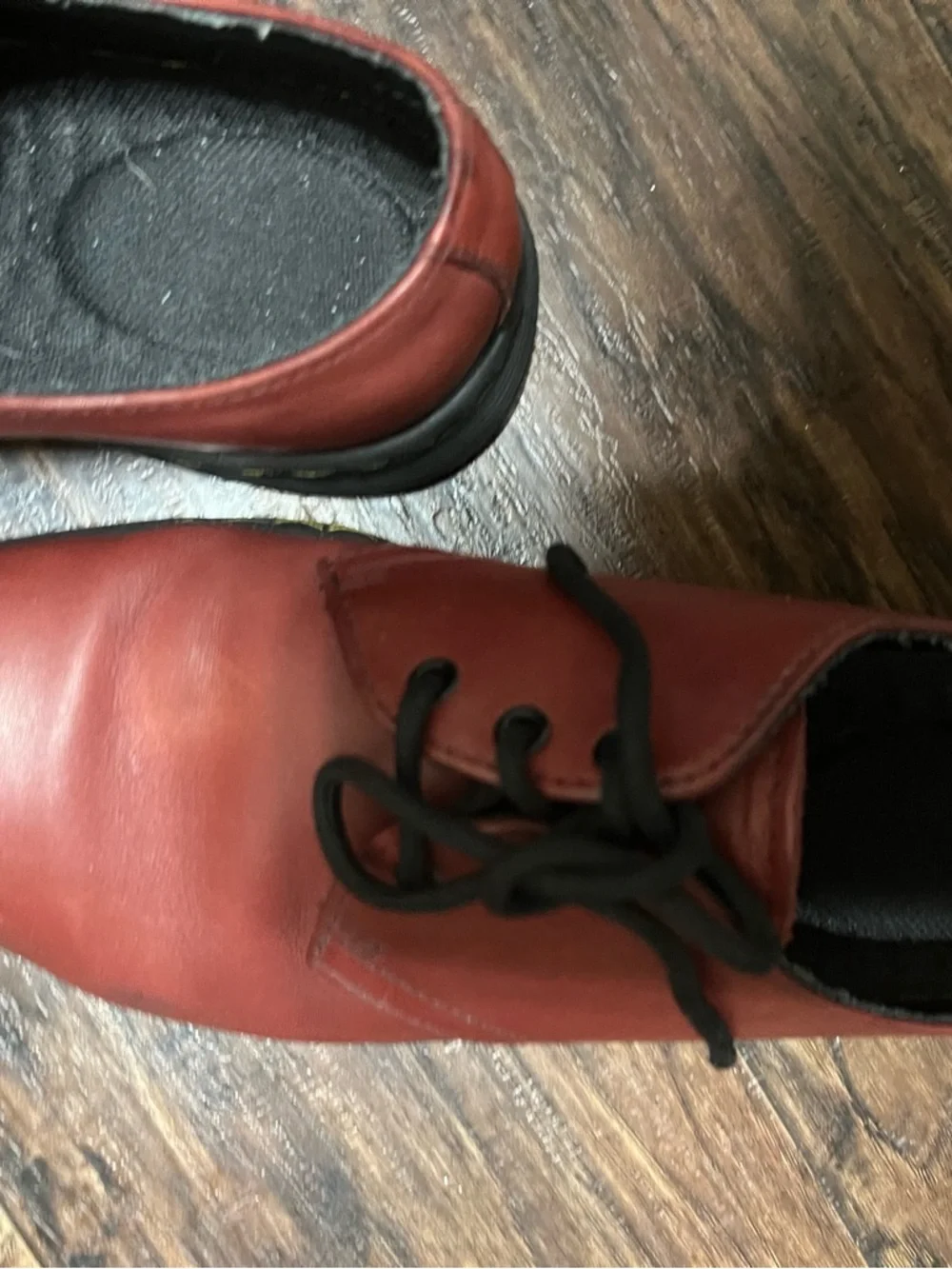 Dr. Martens Men's Lace-Up Oxfords in Red